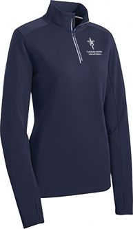 Sport-Tek Ladies Sport-Wick Textured 1/4-Zip Pullover, Navy
